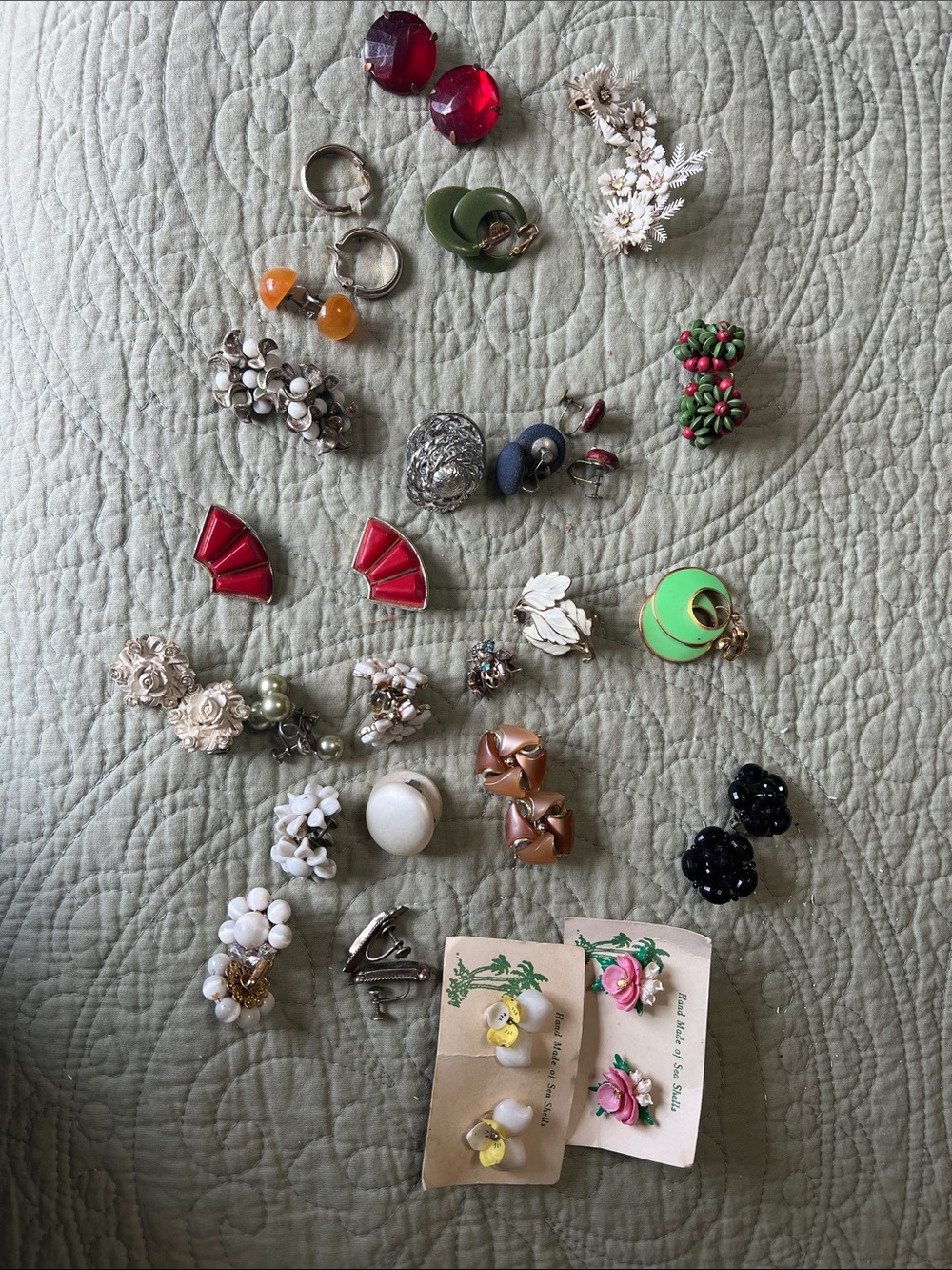 Grab Bag of Vintage Clip-On Earrings - Unbranded